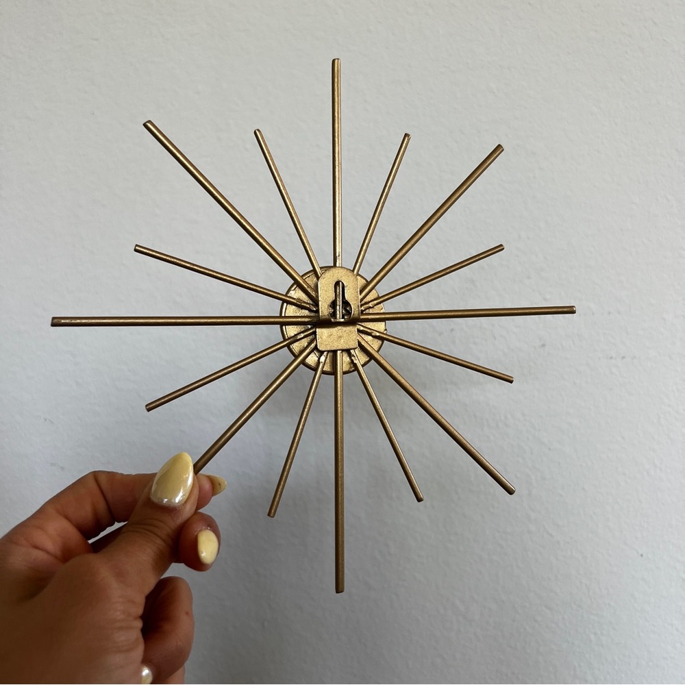 Gold Sunburst Accent Mirror - Decorative Wall Mirror - Picture 3 of 4